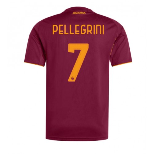 Moški Nogometni dresi AS Roma Lorenzo Pellegrini #7 Domači 2025-26 Kratek Rokav